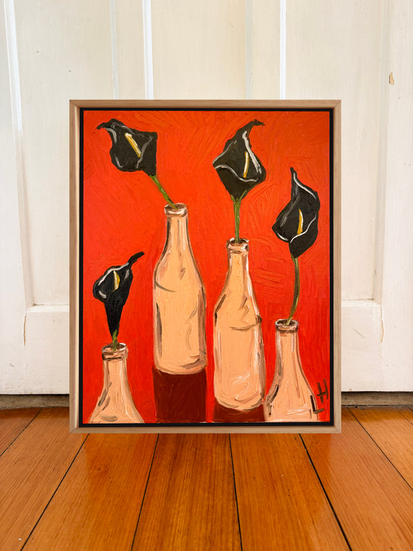 Four Beige Bottles