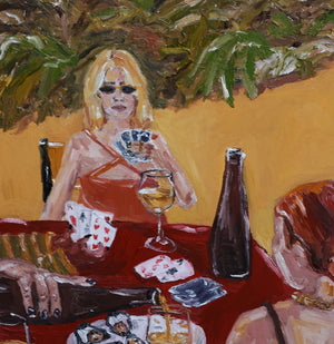 cards by the pool