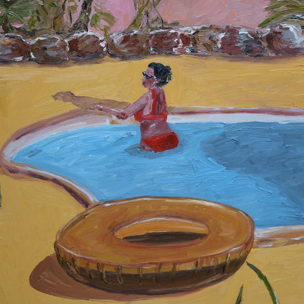 cards by the pool