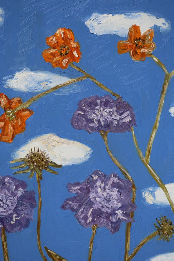 garden flowers in the clouds