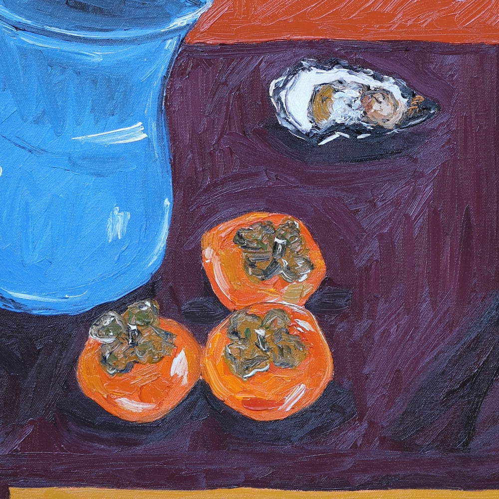 anthurium, oyster, persimmon