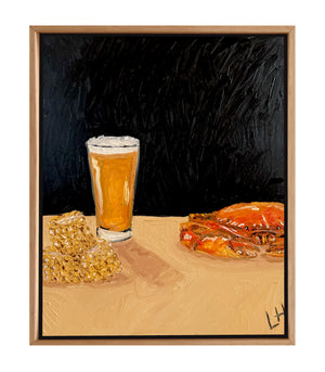 corn, beer, crab