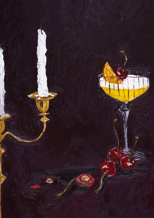 candle cherry cocktail