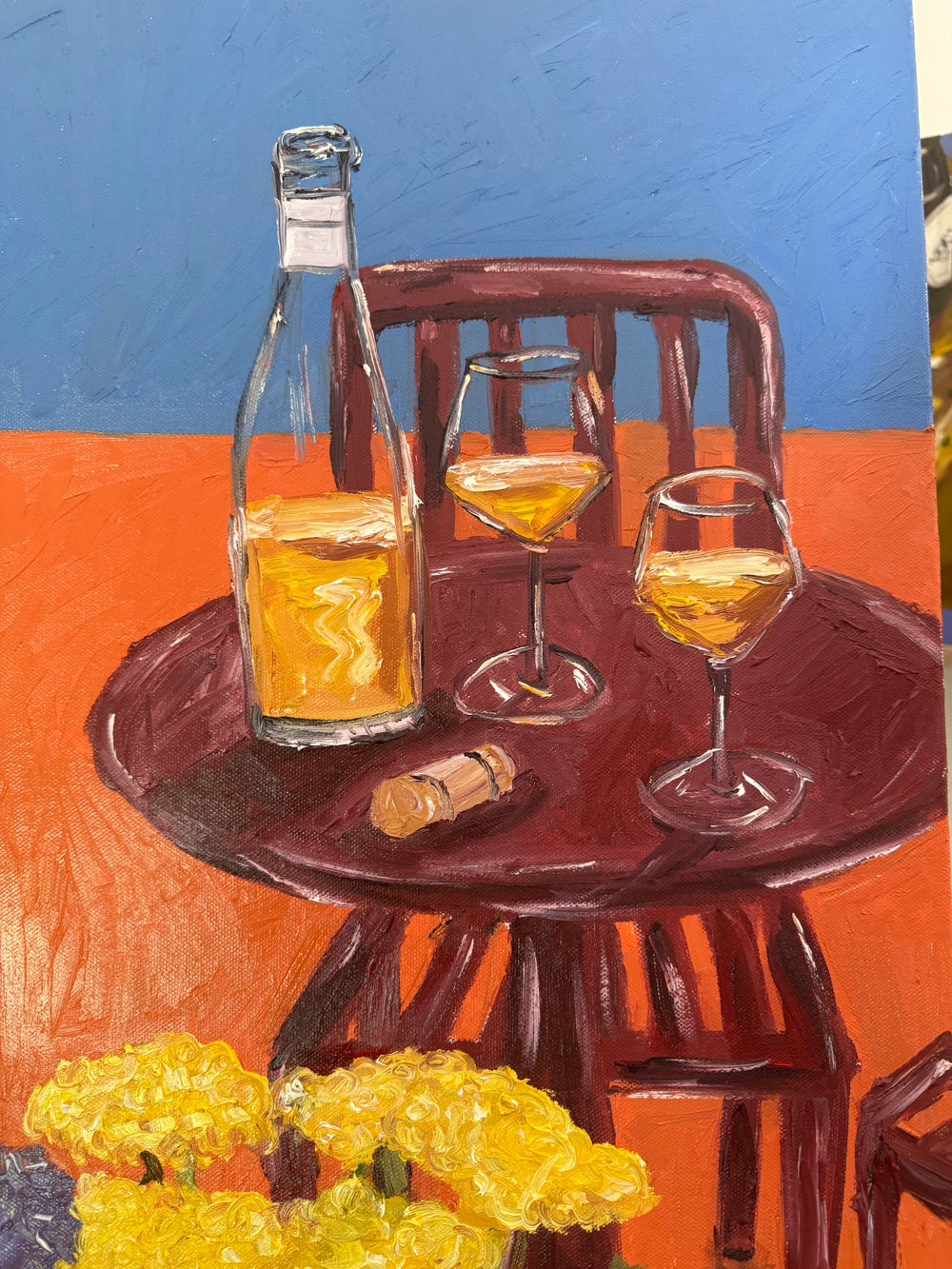 a drink in the garden