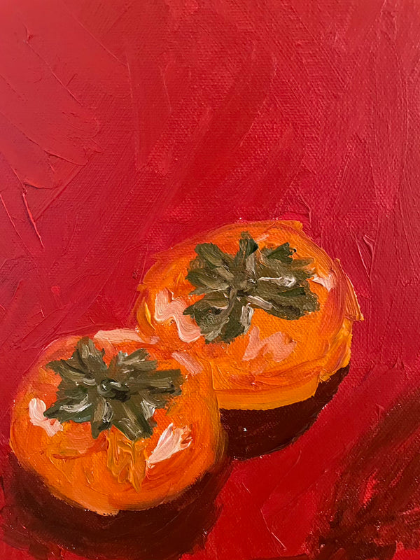 persimmon, peony