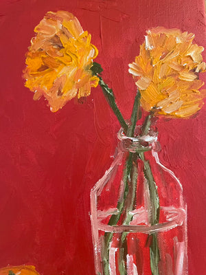 persimmon, peony