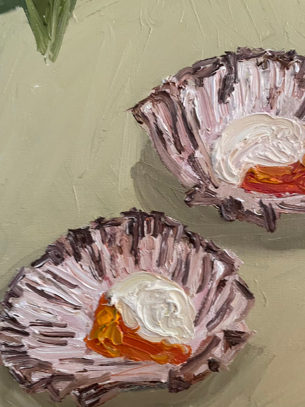 sunflower, scallop