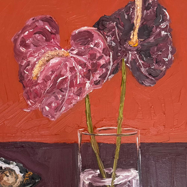 anthurium, oyster, persimmon
