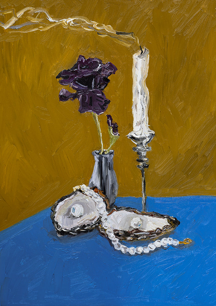 pearl, tall bearded iris