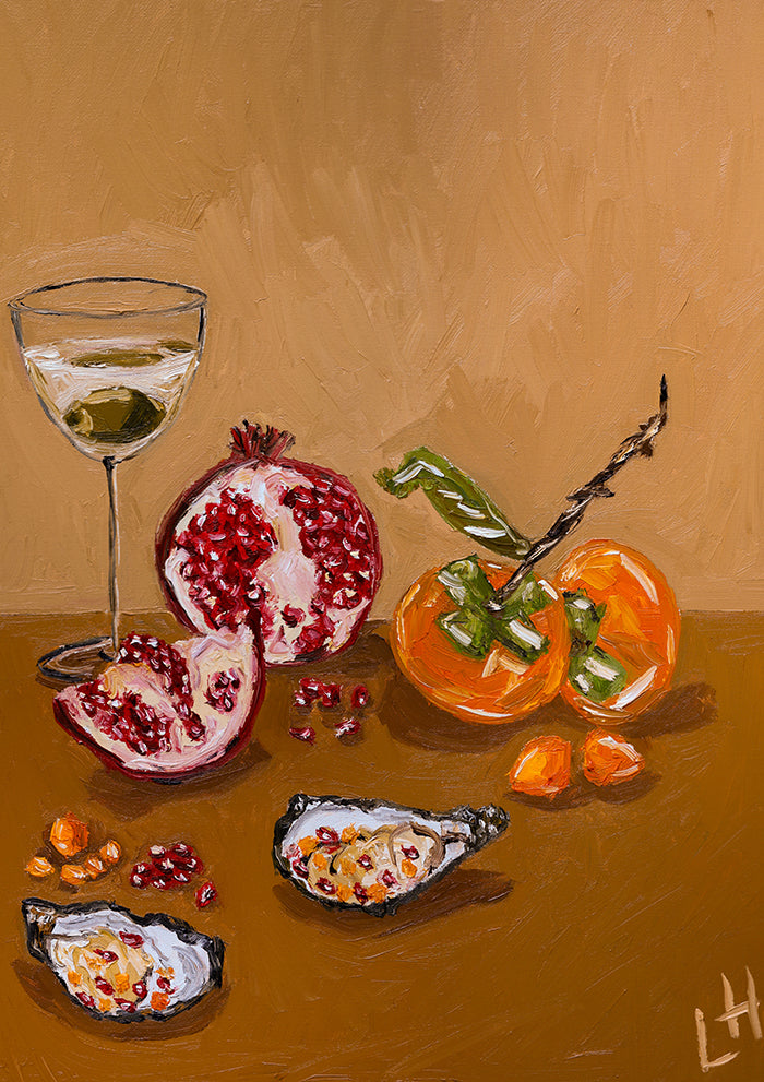 pomegranate + persimmon season