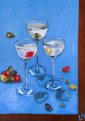 rainbow olive martini