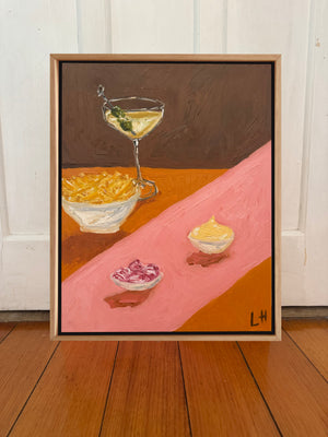snacks + martini