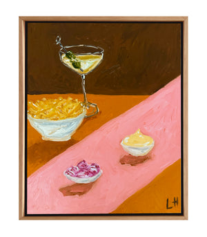 snacks + martini