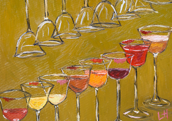 vessels with various liquids