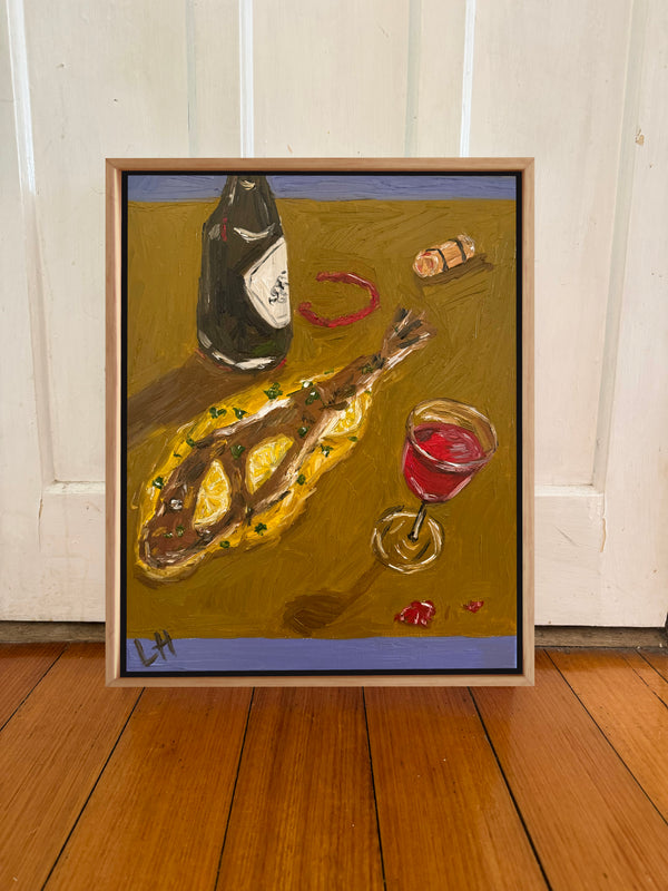 whole flathead, wine