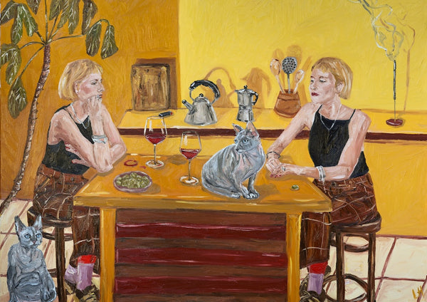 with the cats