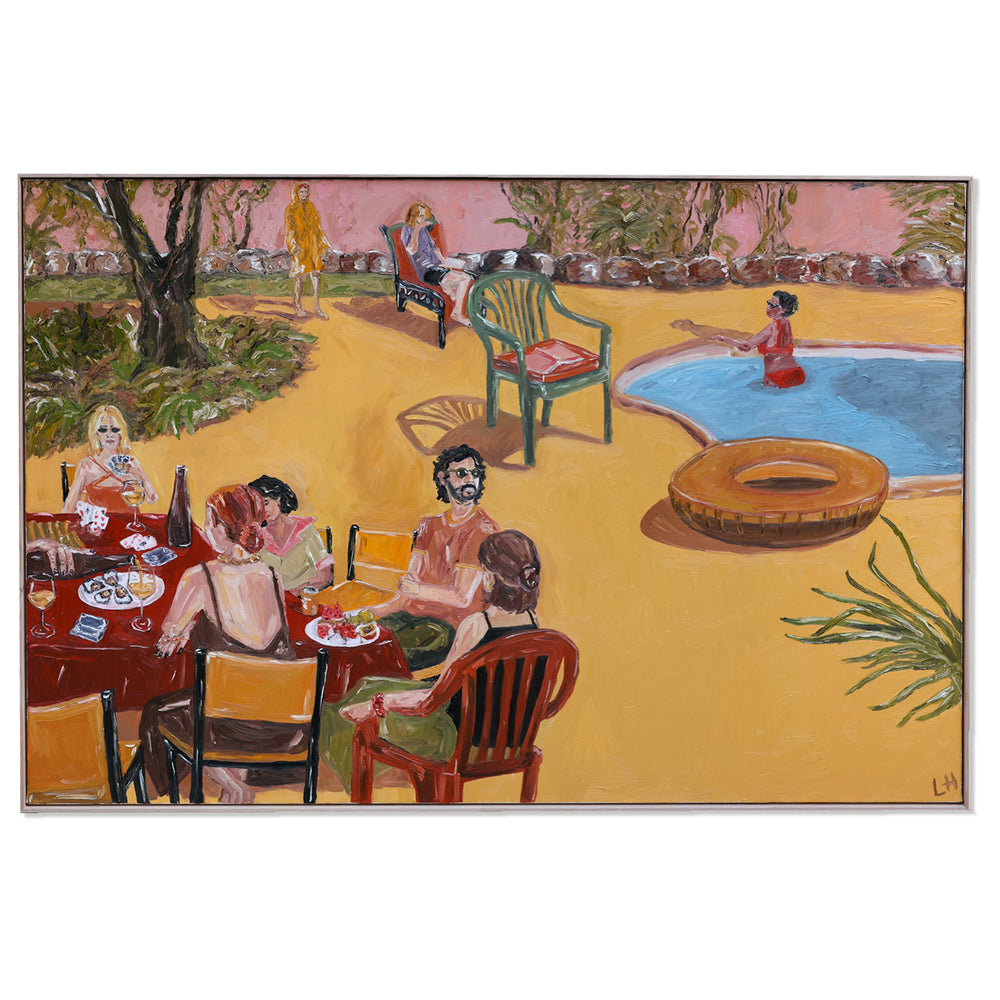 cards by the pool