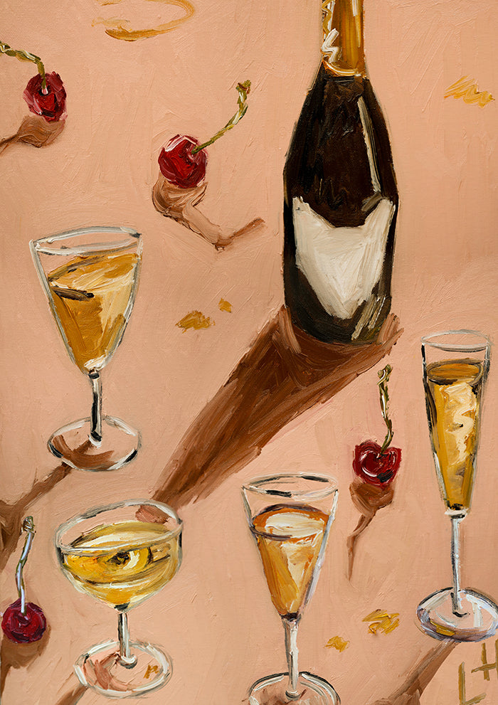 cherry champagne sunshine