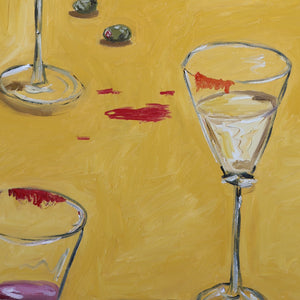 drinks on yellow