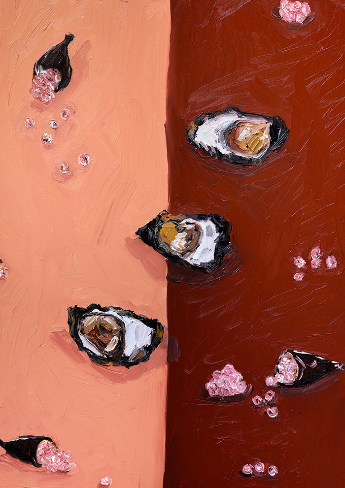 oysters, finger limes