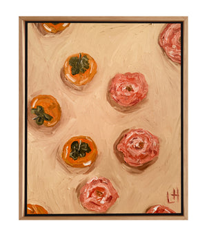 peonies, persimmons