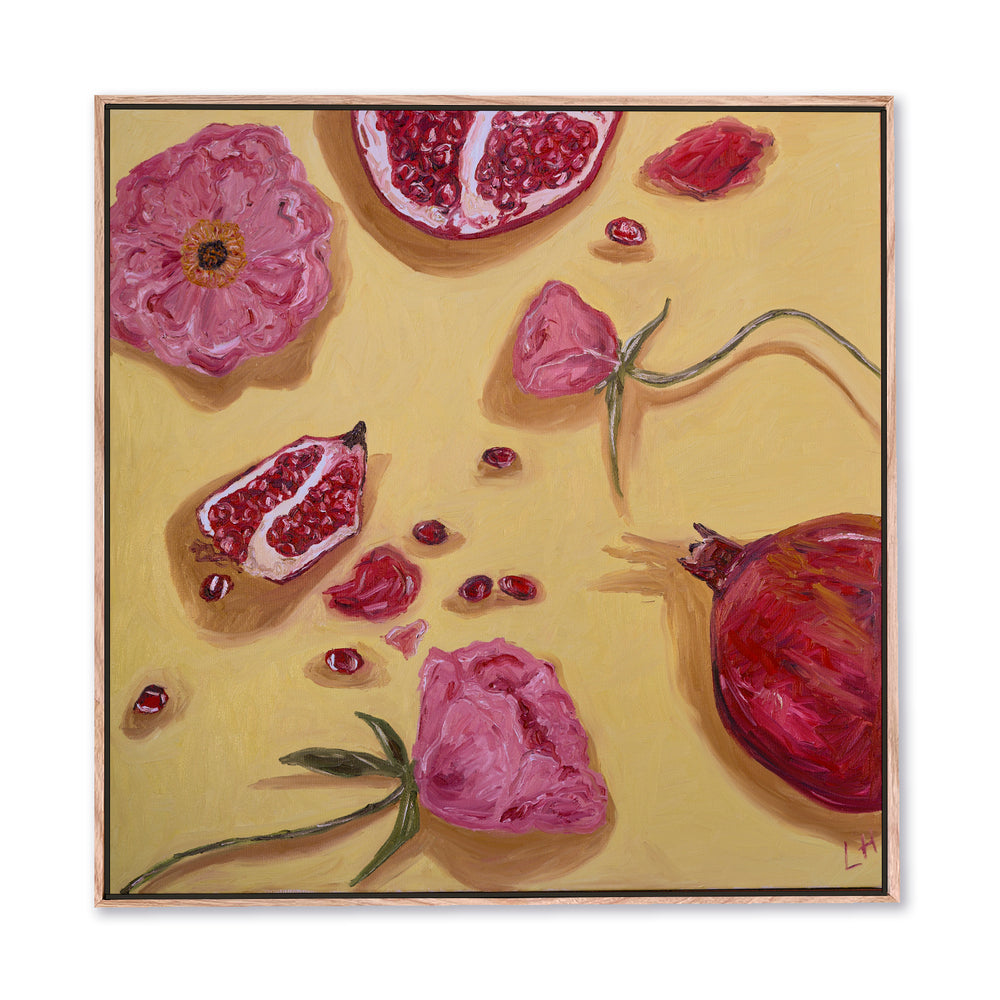 peony, pomegranate