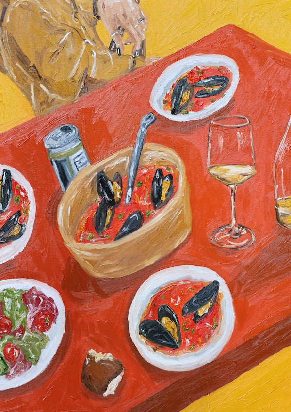 red table red sauce