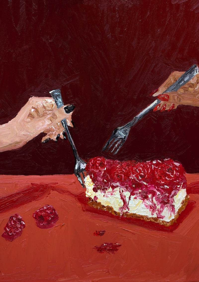 sharing dessert