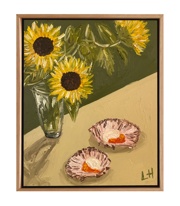 sunflower, scallop
