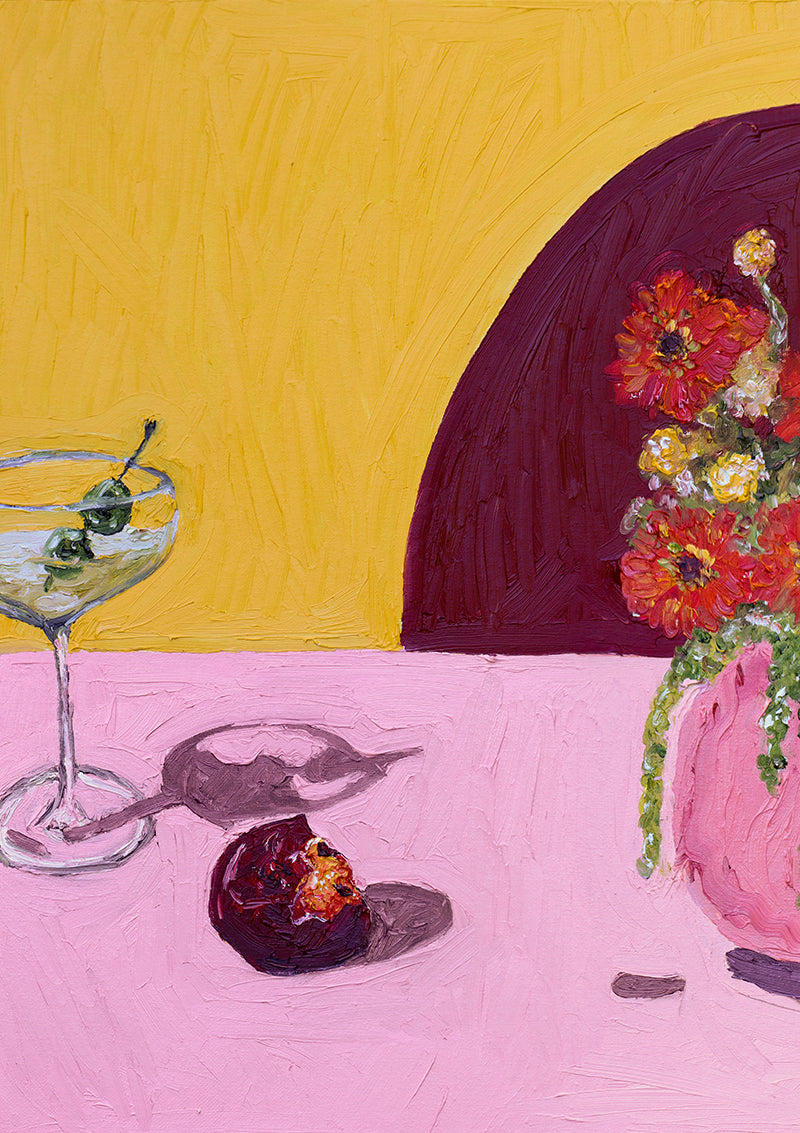 a plum with my cocktail