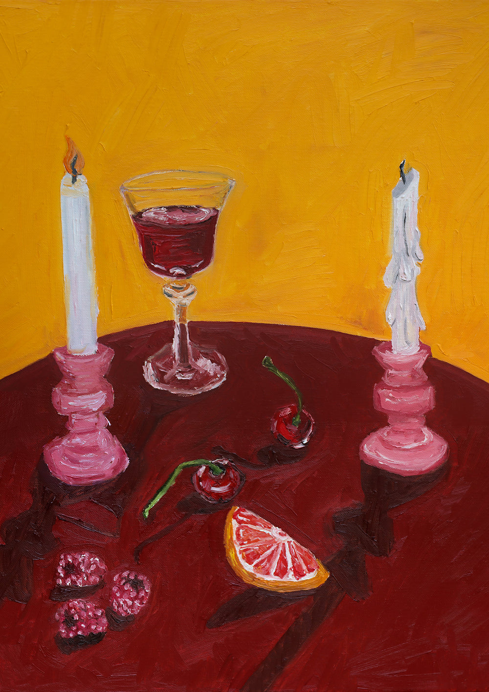 pink table