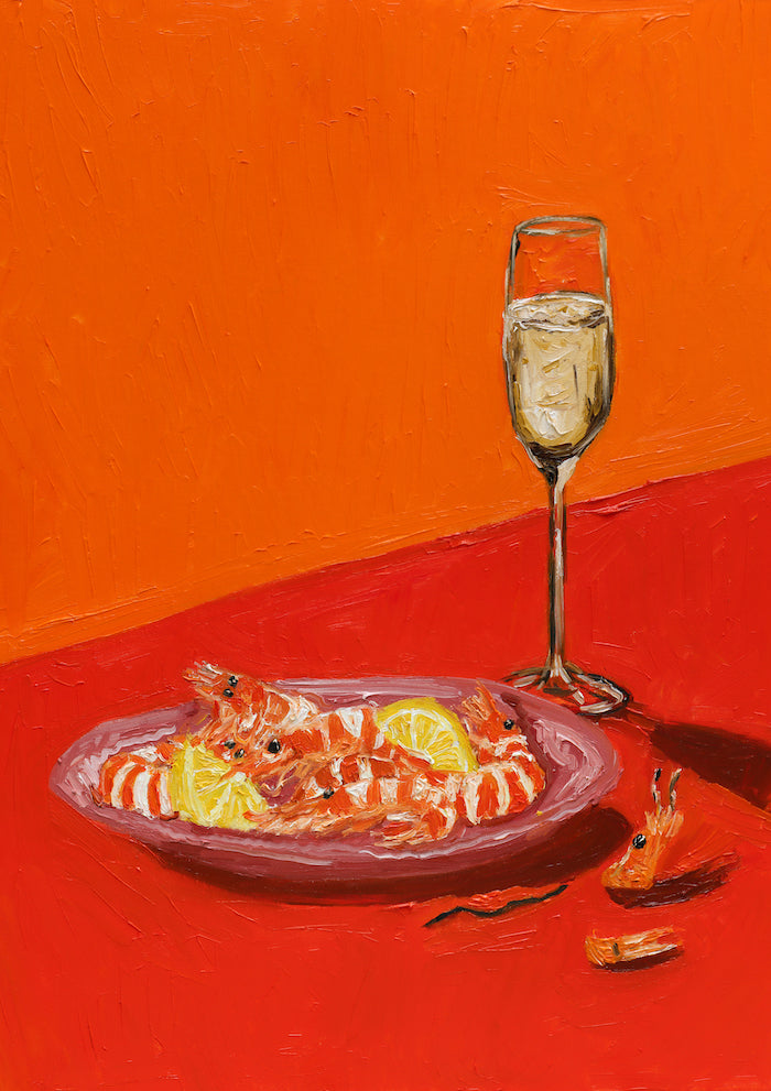 prawns + prosecco