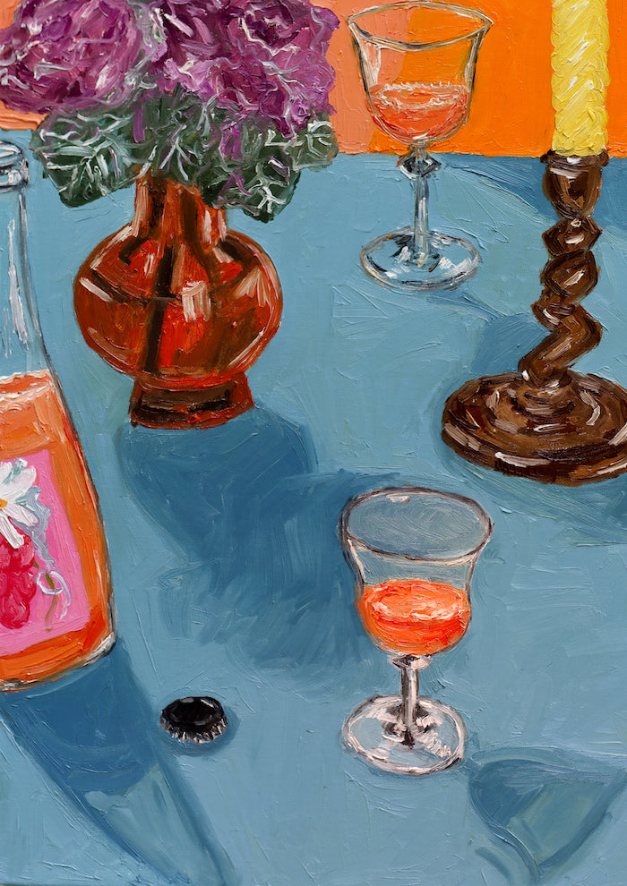 rosé at the table