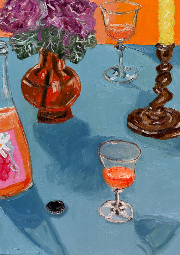 rosé at the table