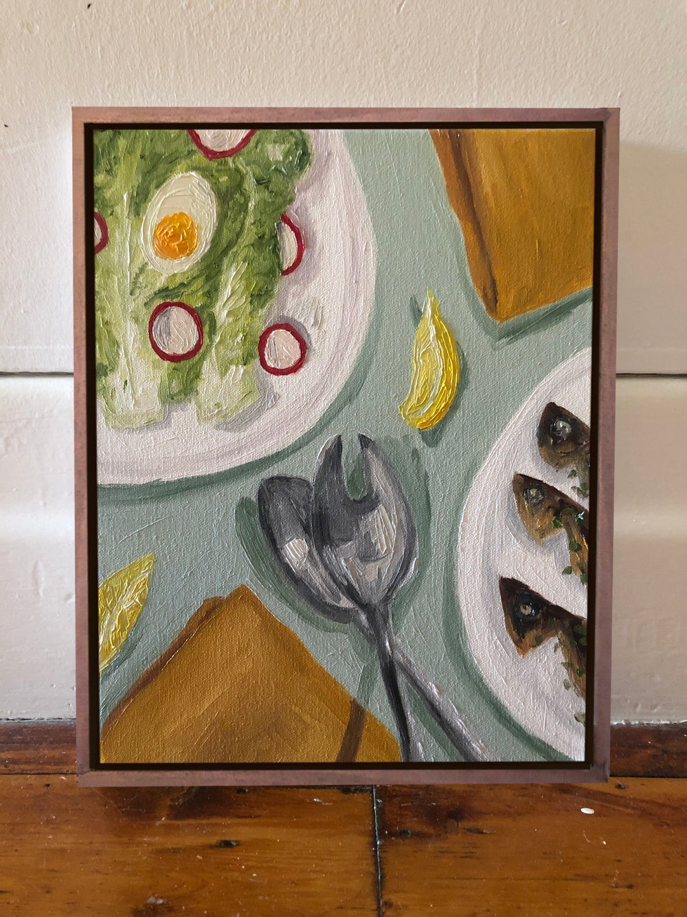 sardines and salad