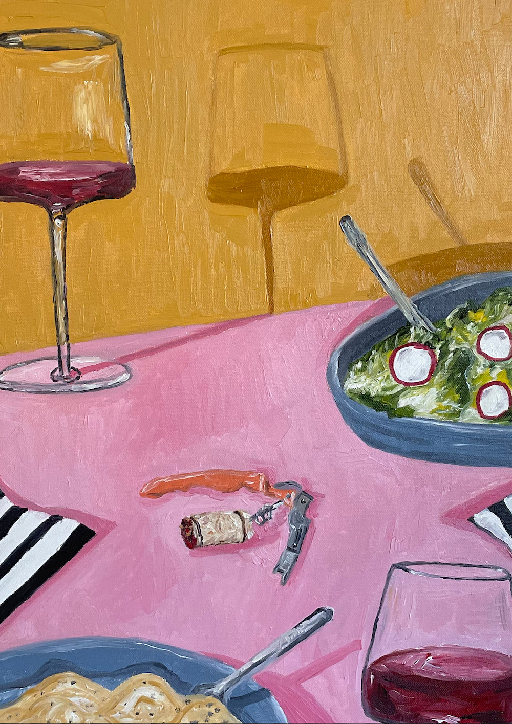 spaghetti + salad