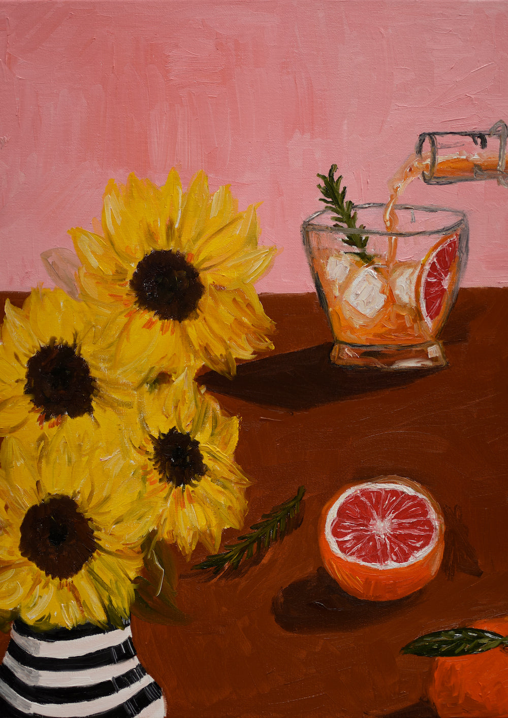 sunflowers + grapefruit kombucha