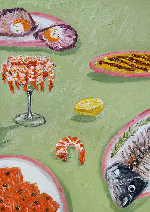 table of seafood